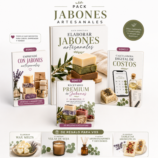 ELABORAR JABONES ARTESANALES + 7 BONOS | GUÍA PASO A PASO